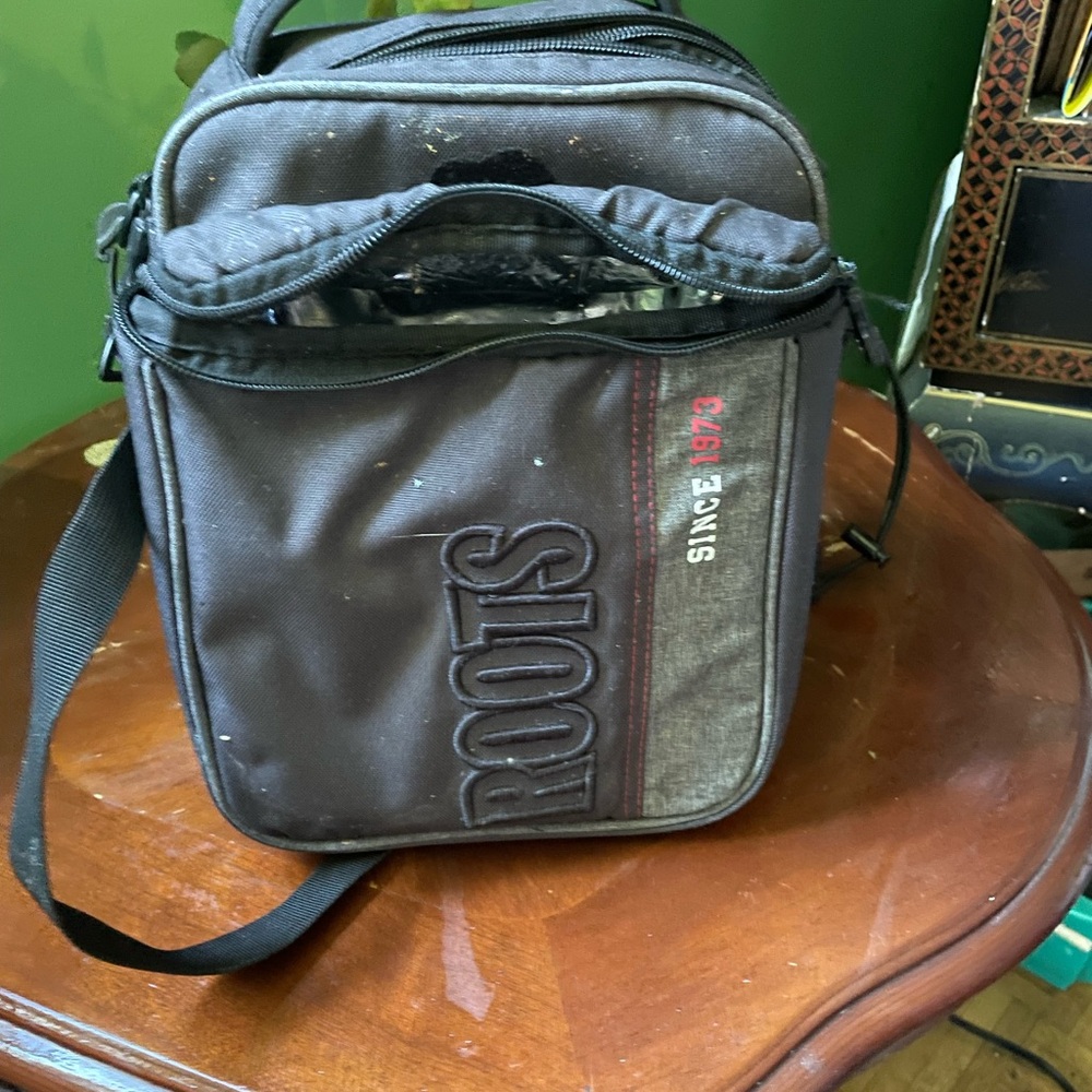 Roots Black and Gray Messenger Bag Durable Everyday Carry